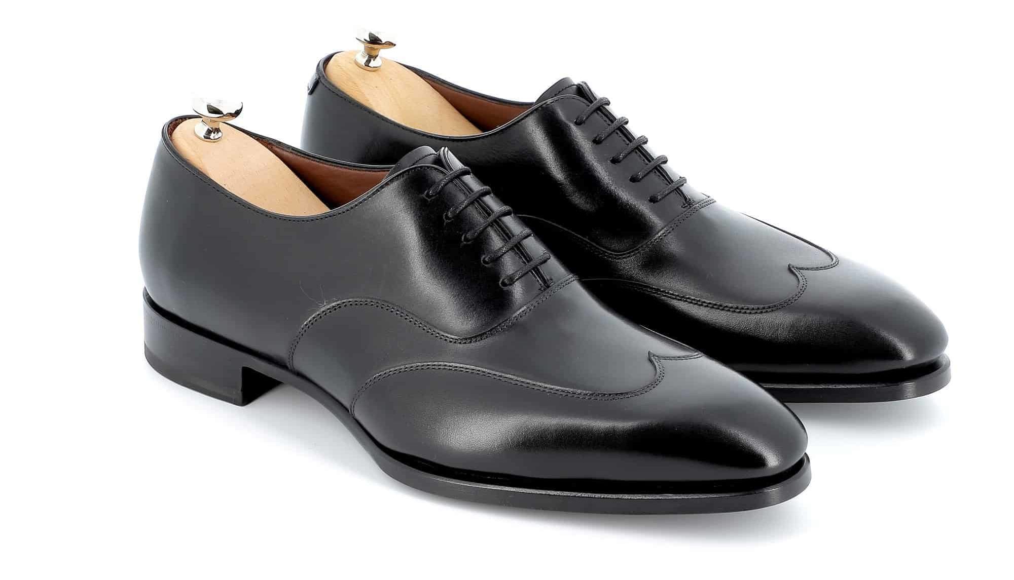 Chaussures Richelieu Arthur cuir noir semelles cuir