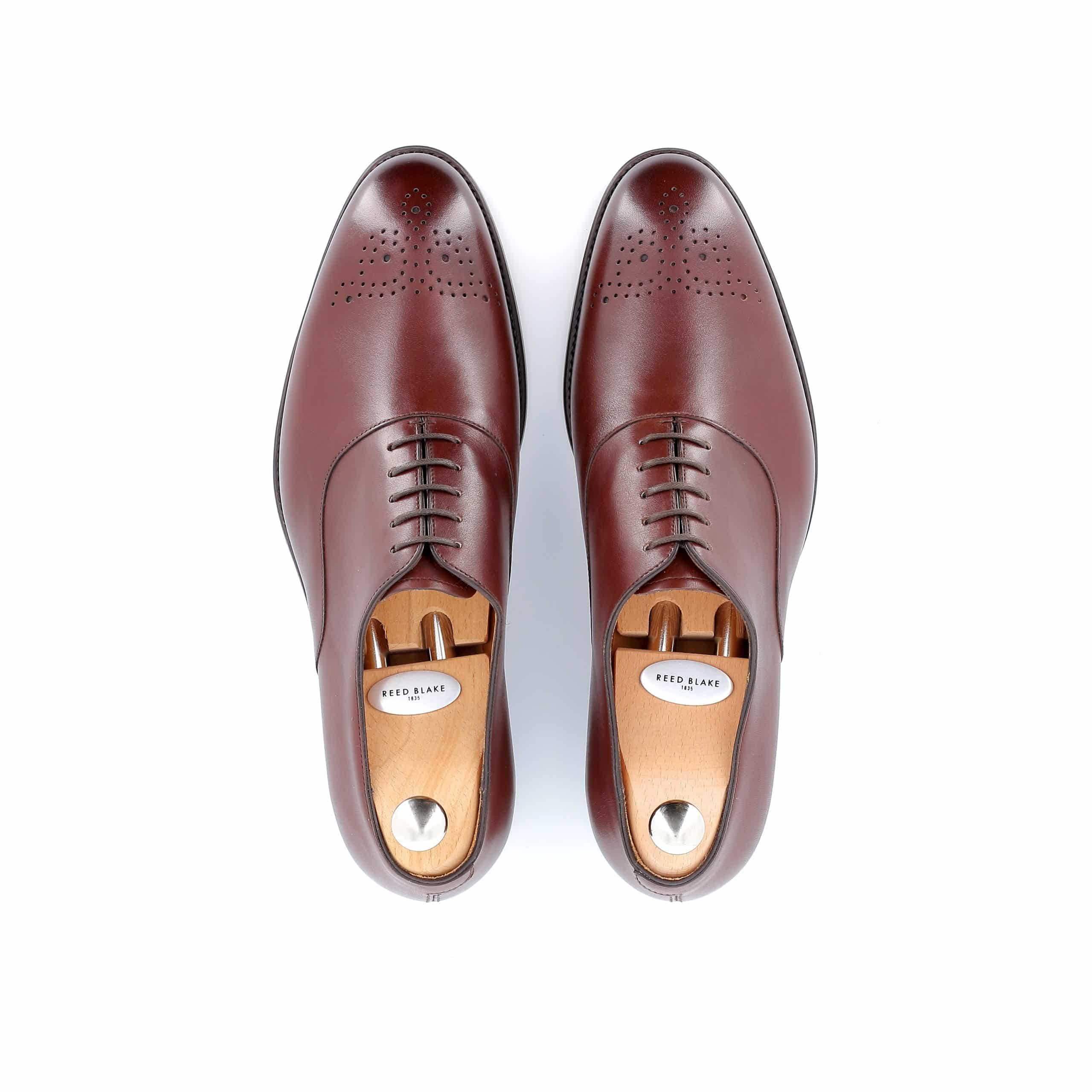 Richelieu Andrew cuir marron semelles cuir