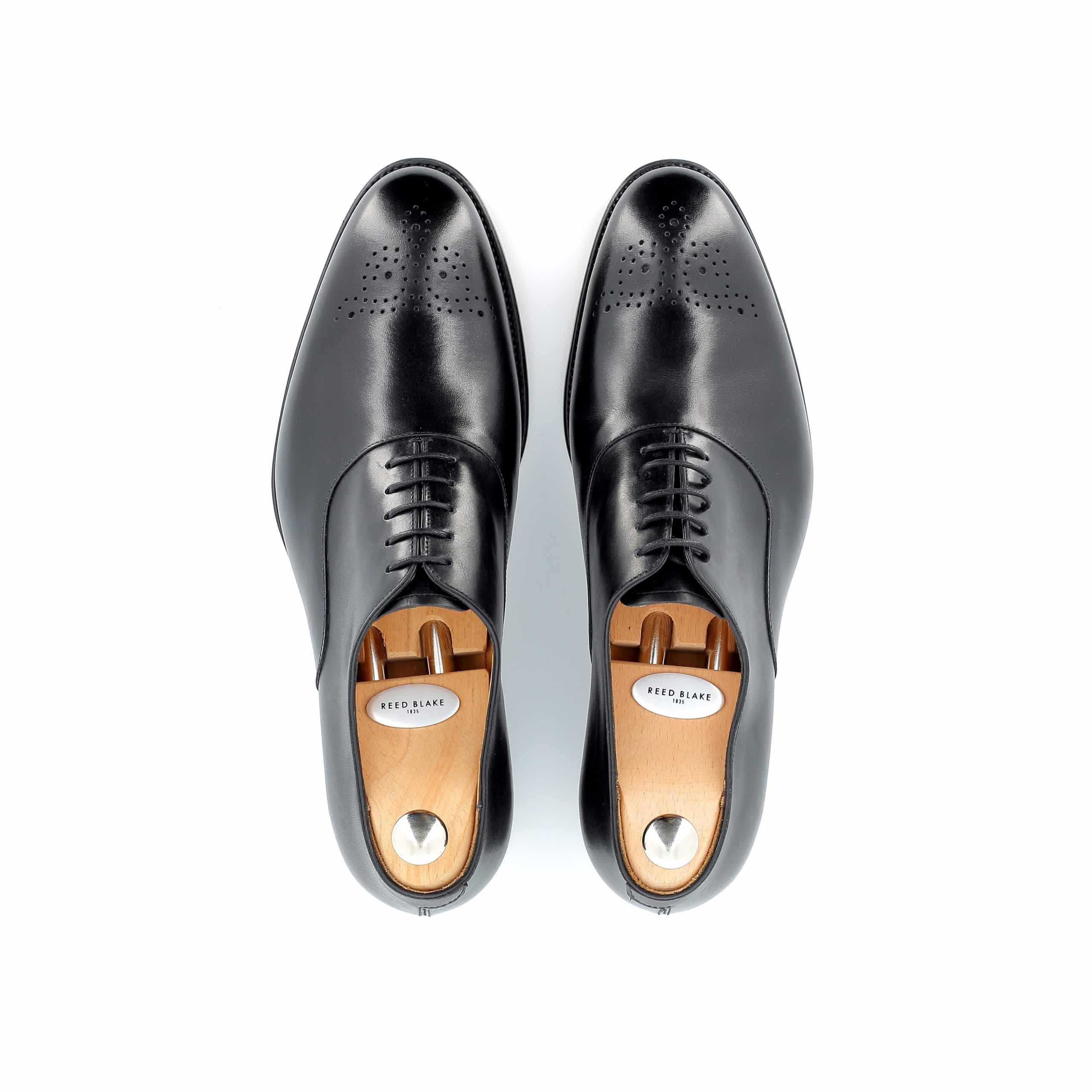 Richelieu Andrew cuir noir semelles cuir