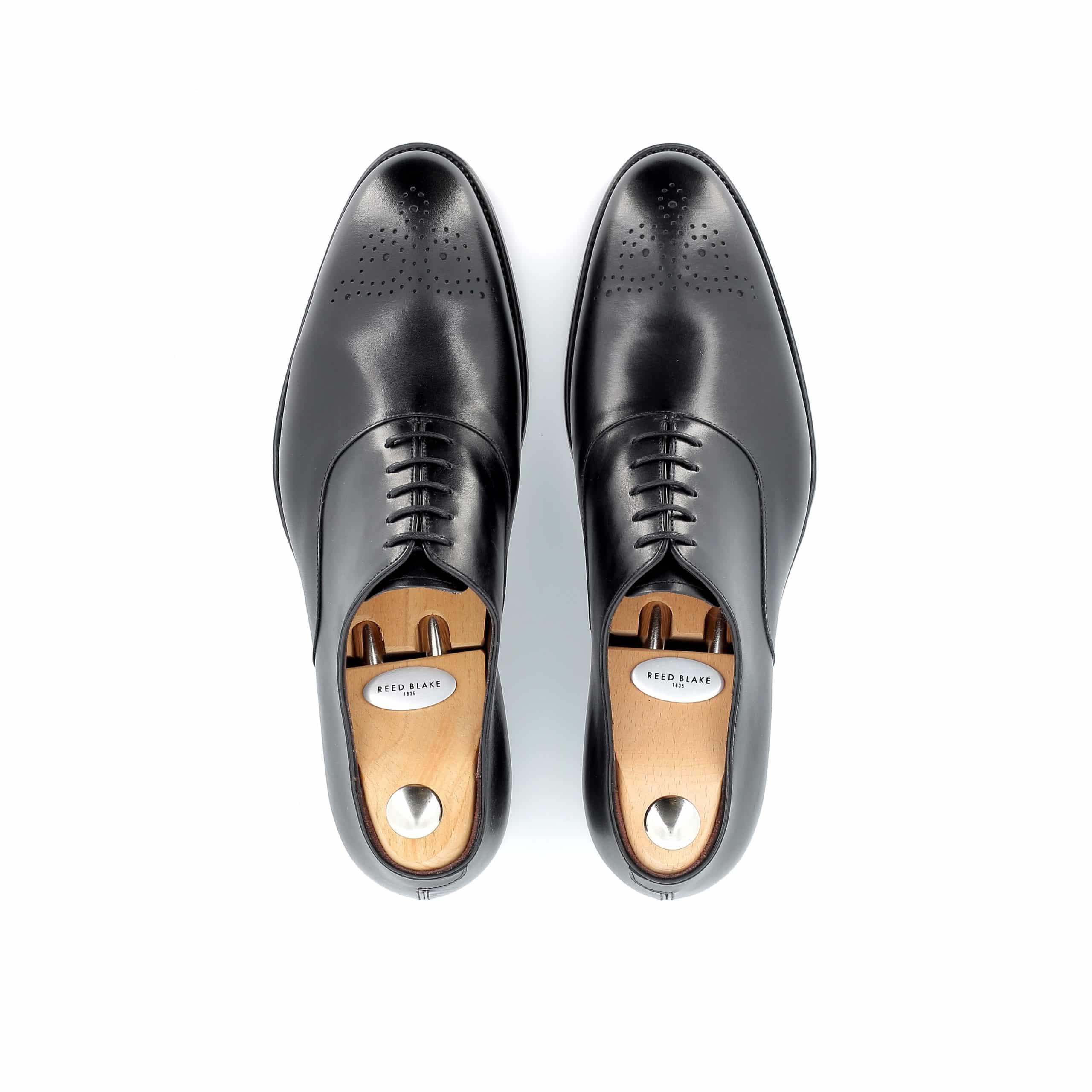 Richelieu Andrew cuir noir semelle cuir