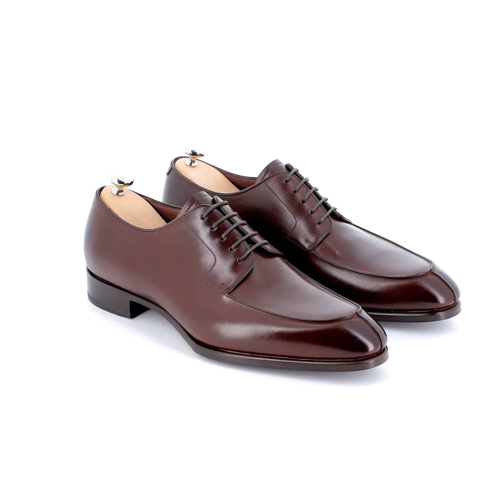 Derby Carter cuir marron semelles cuir