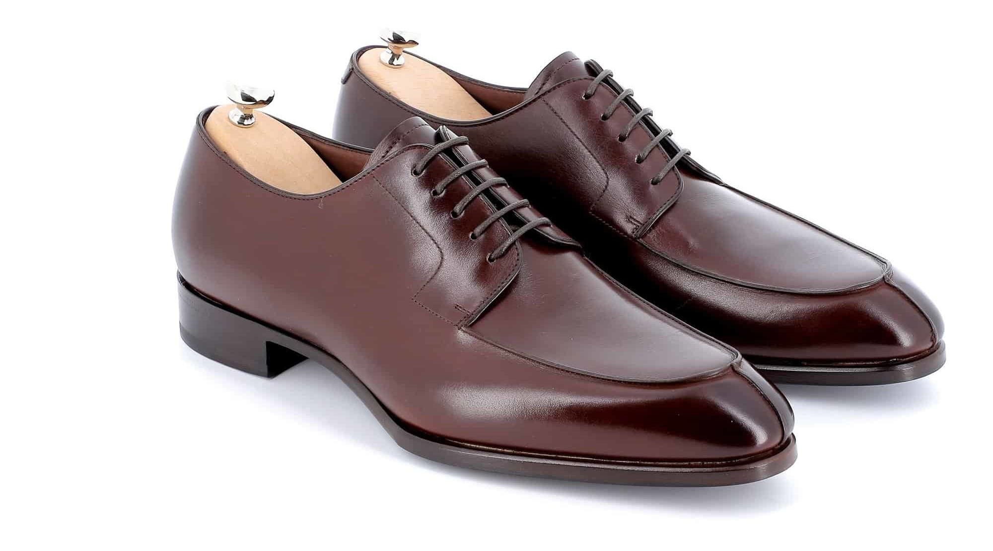 Derby Carter cuir marron semelles cuir