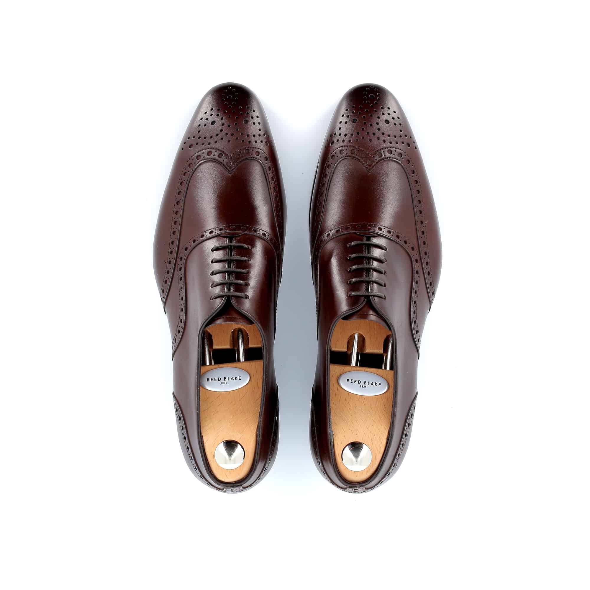 Chaussures Richelieu Charles cuir marron semelles cuir