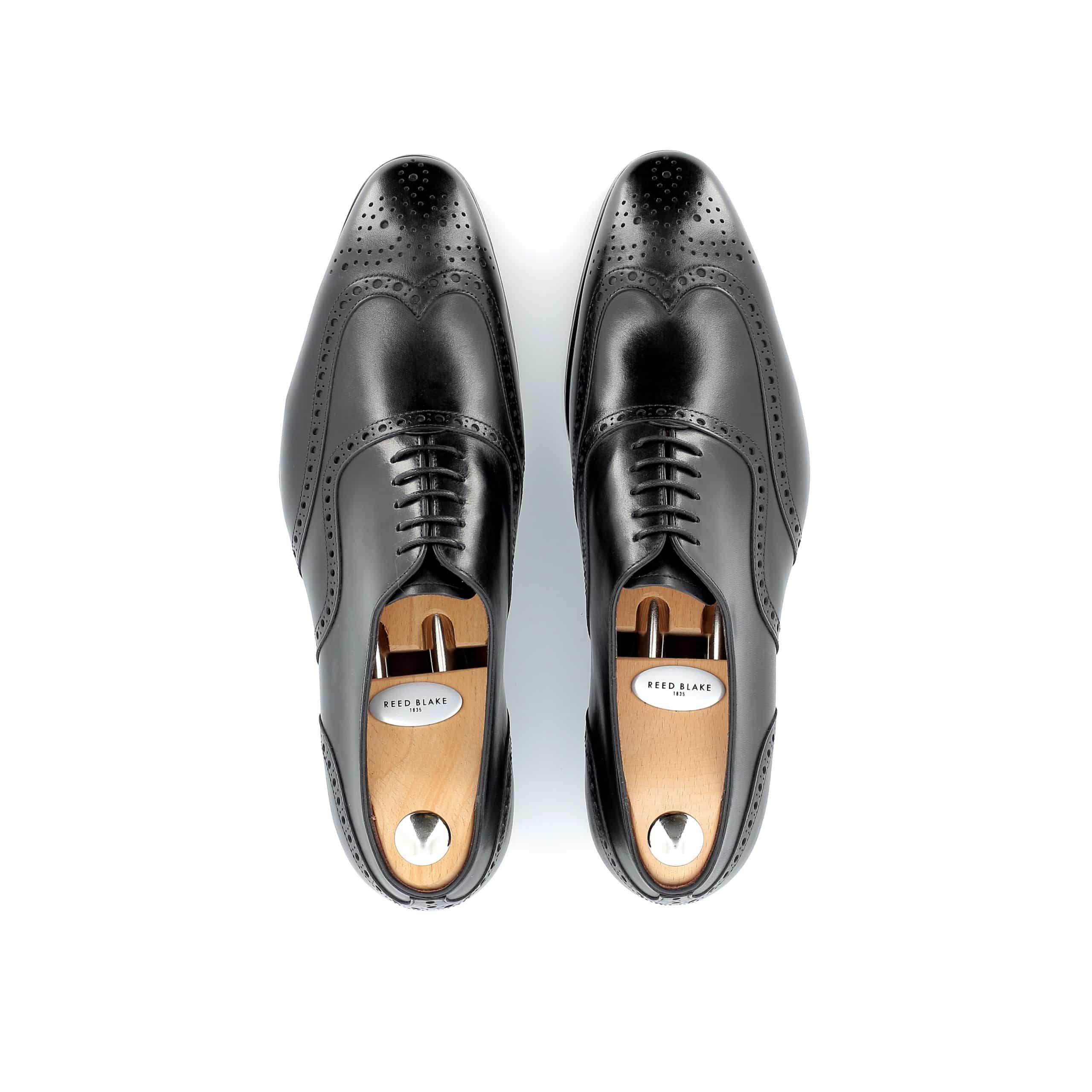 Chaussures Richelieu Charles cuir noir semelles cuir