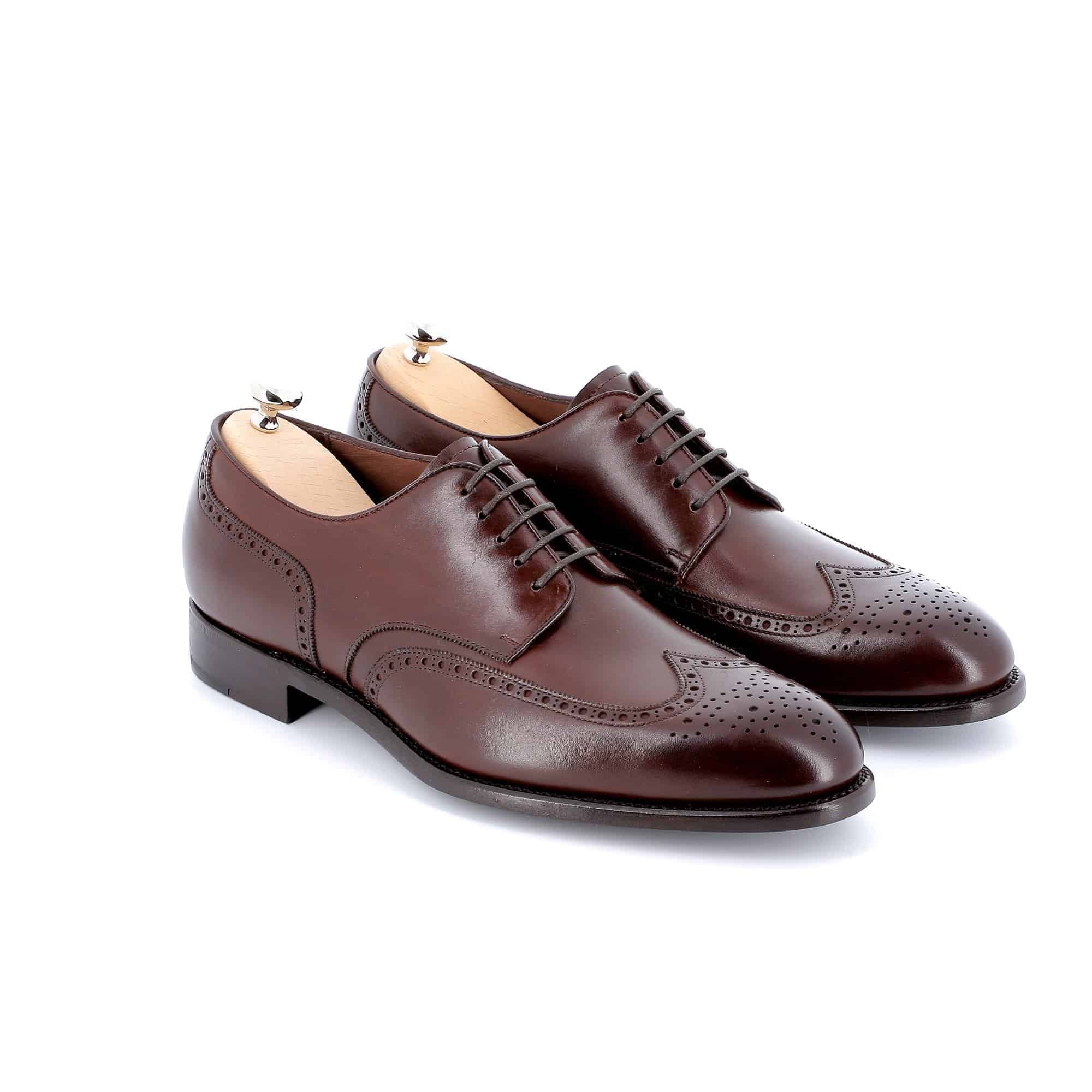 Derby Franklin cuir marron semelles cuir