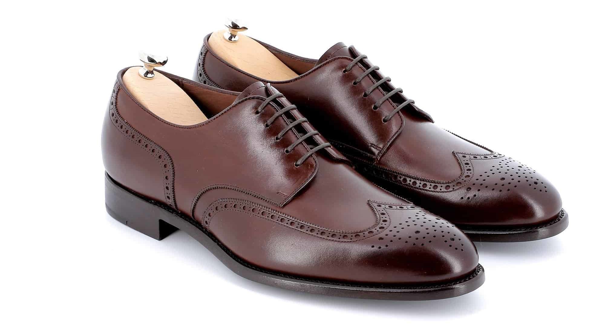 Derby Franklin cuir marron semelles cuir