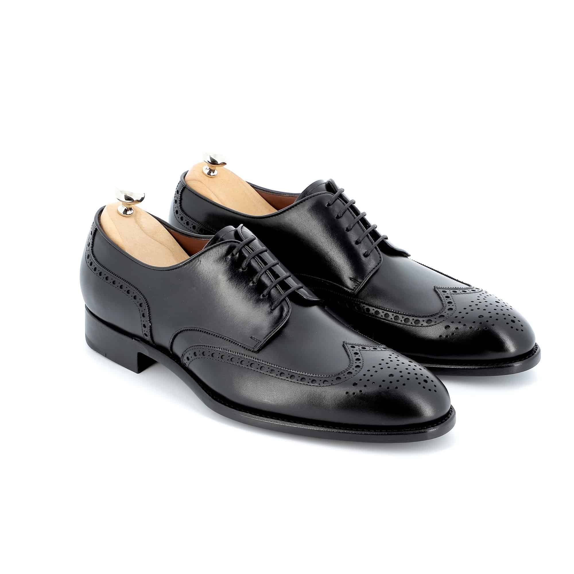 Derby Franklin cuir noir semelles cuir