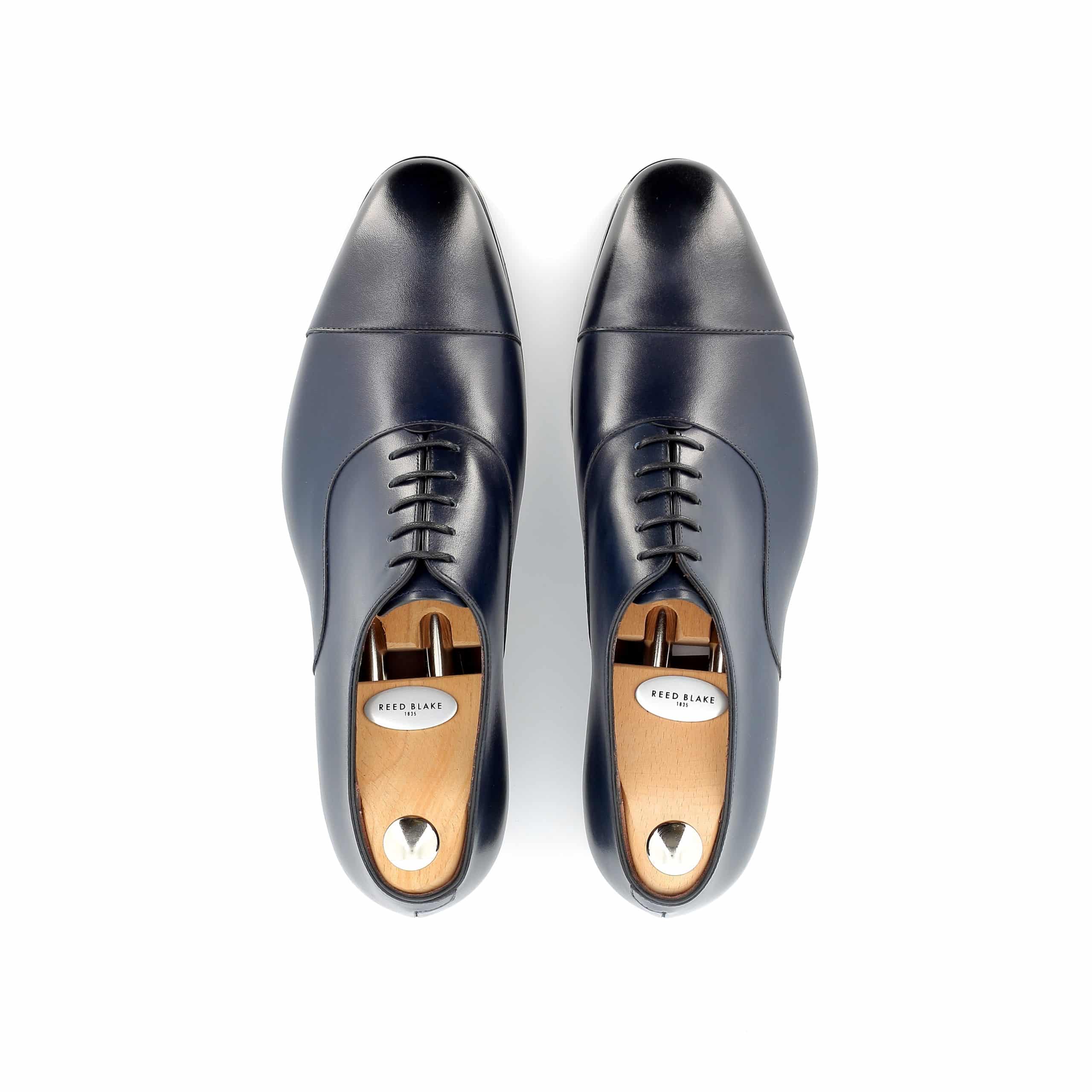Chaussures Richelieu Grover en cuir bleu des Tanneries du Puy