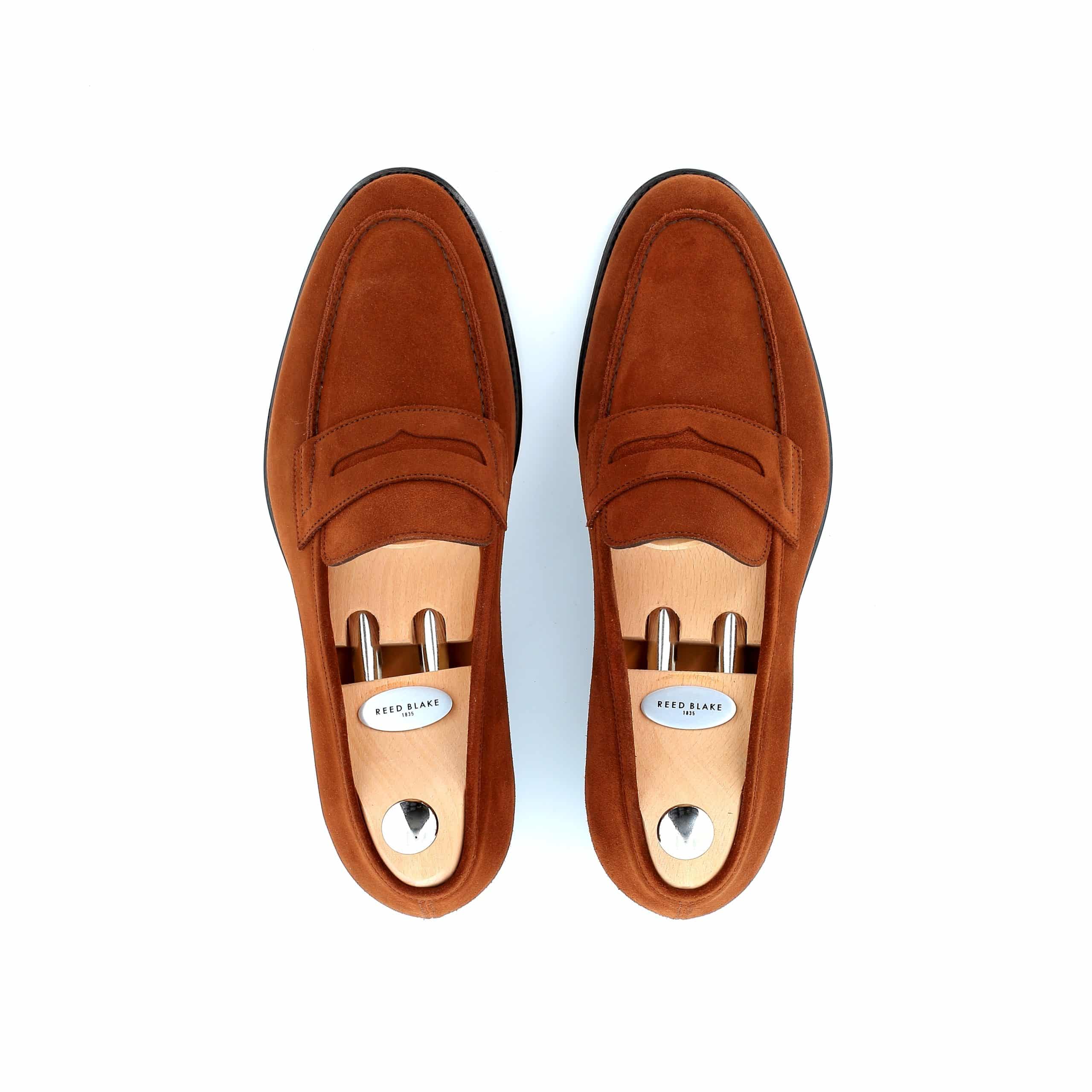 Mocassins George daim marron semelle cuir