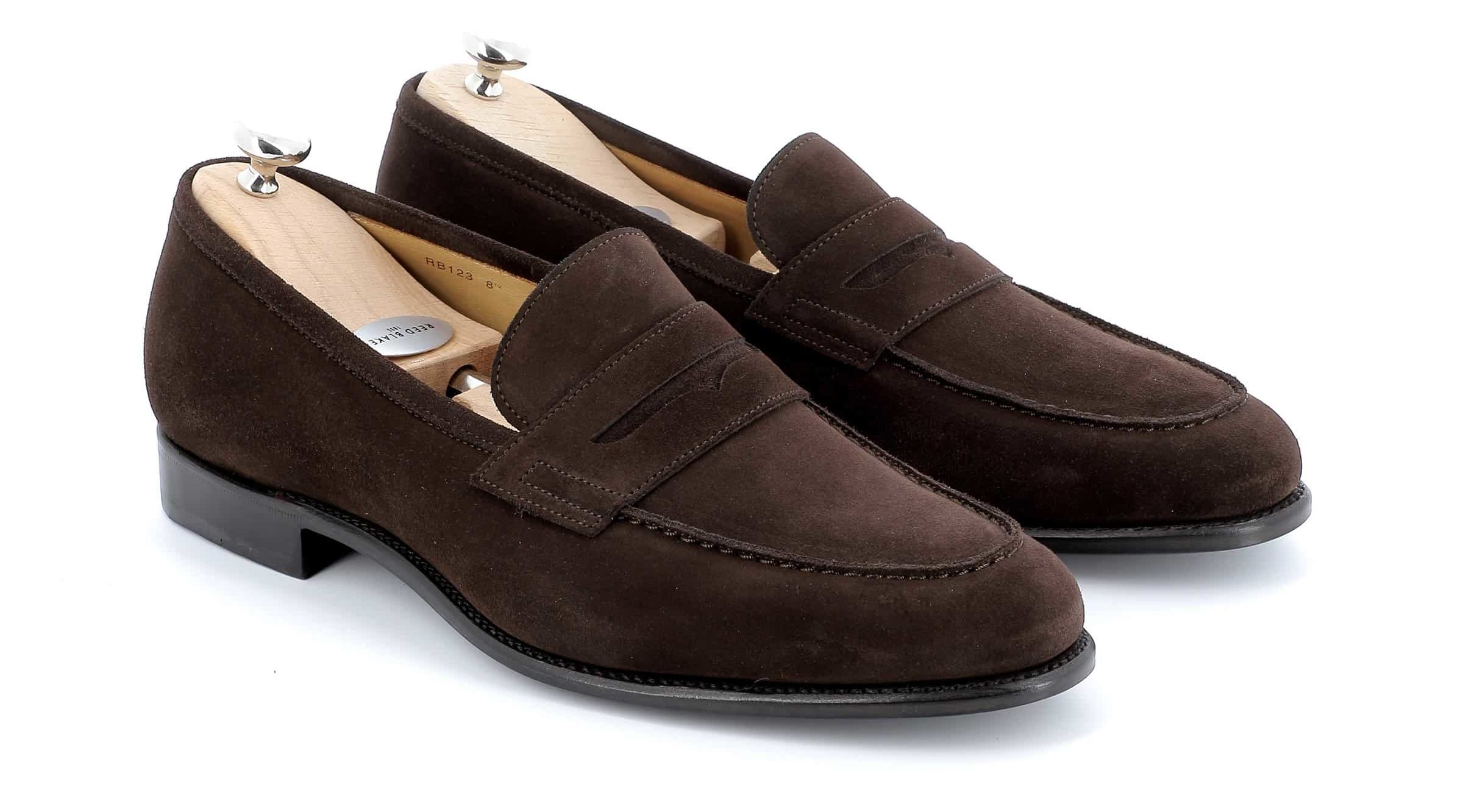 Mocassins George daim marron semelle cuir