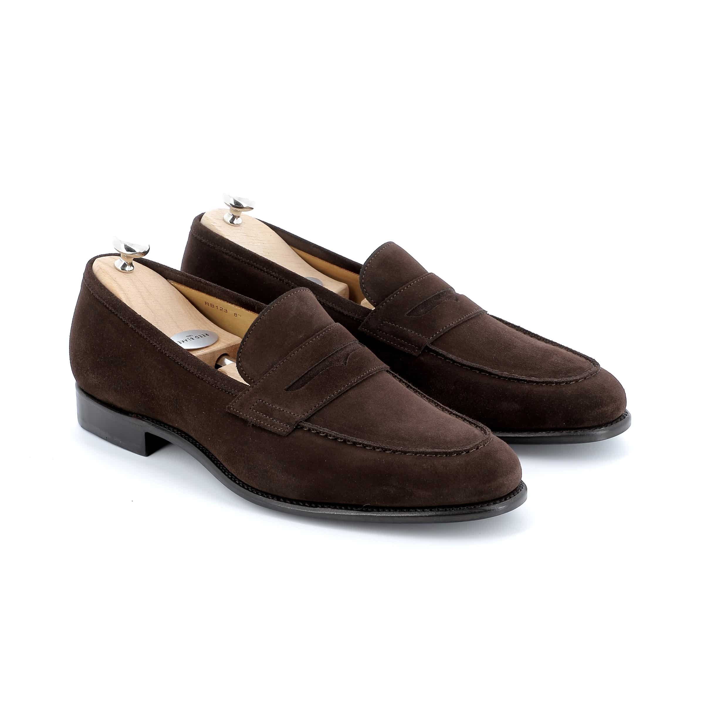 Mocassins George daim marron semelle cuir