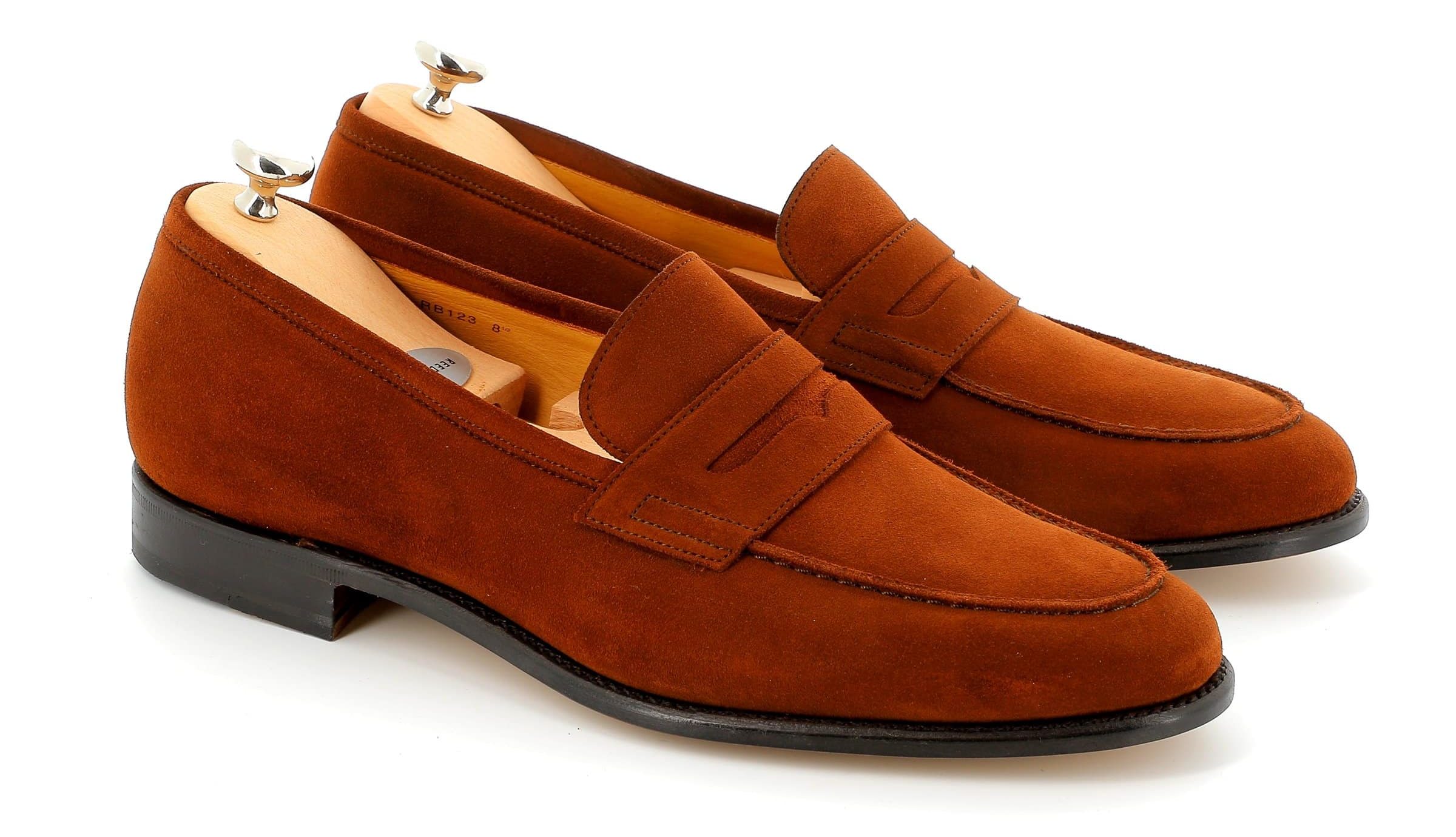 Mocassins George daim marron semelle cuir