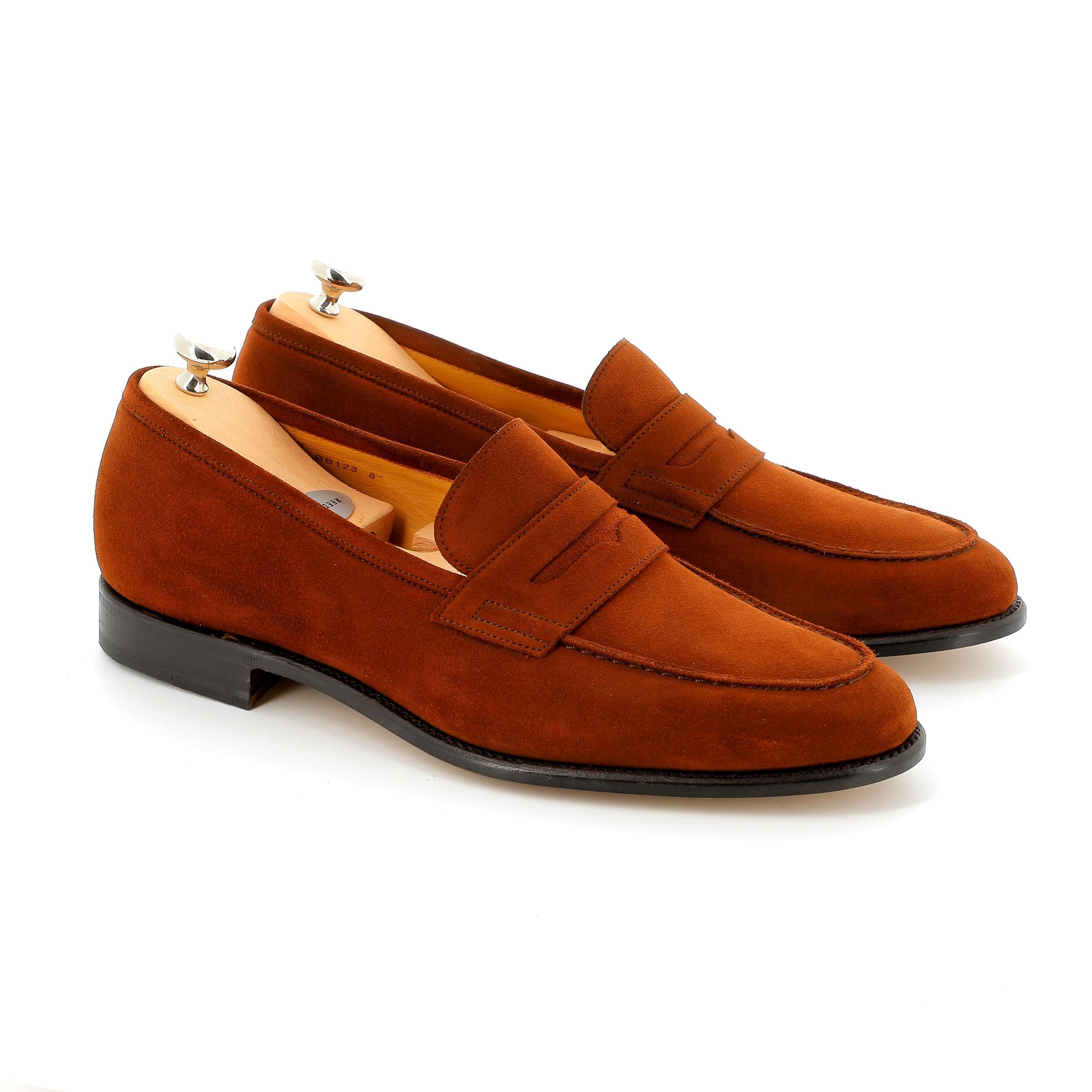 Mocassins George daim marron semelle cuir