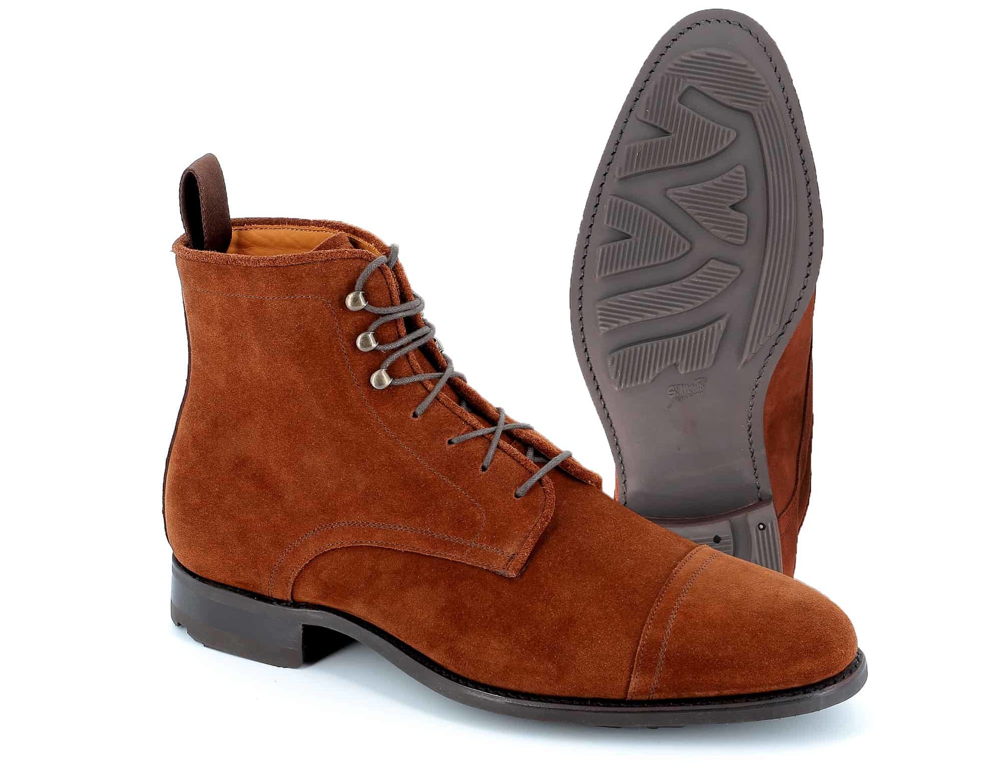 Bottines Jefferson daim marron semelle gomme