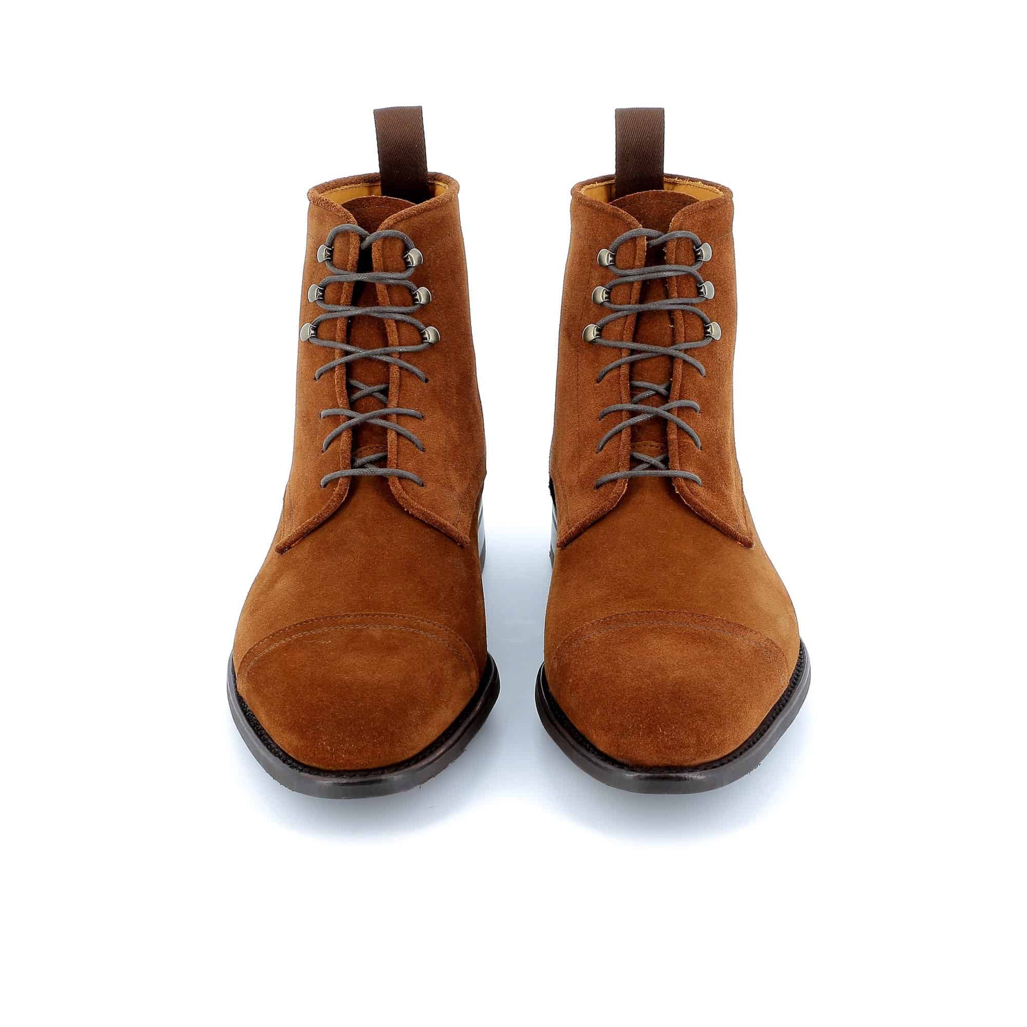 Bottines Jefferson daim marron semelle gomme
