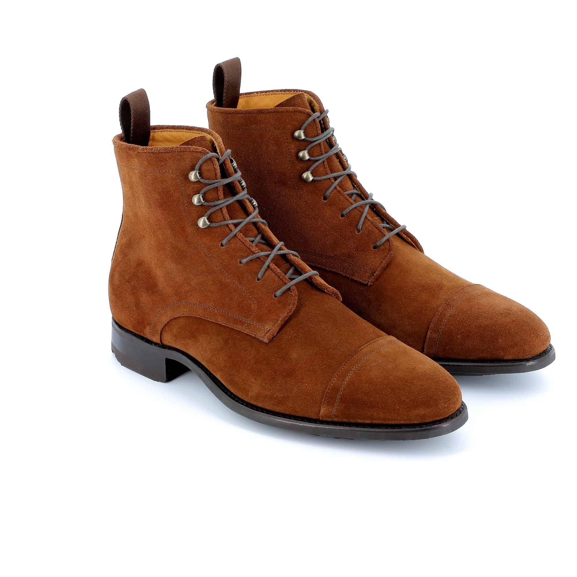 Bottines Jefferson daim marron semelle gomme