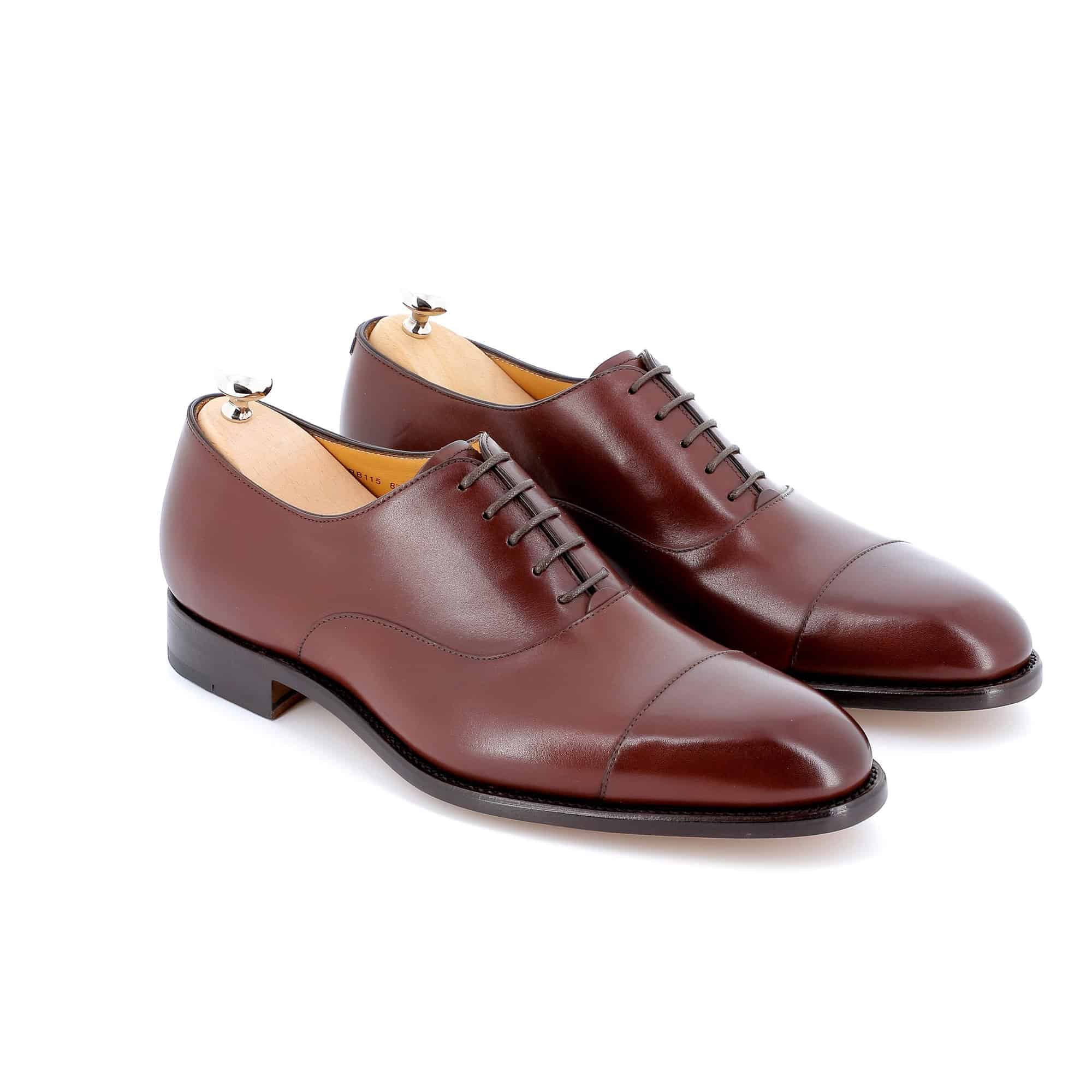 Richelieu James cuir marron semelles cuir