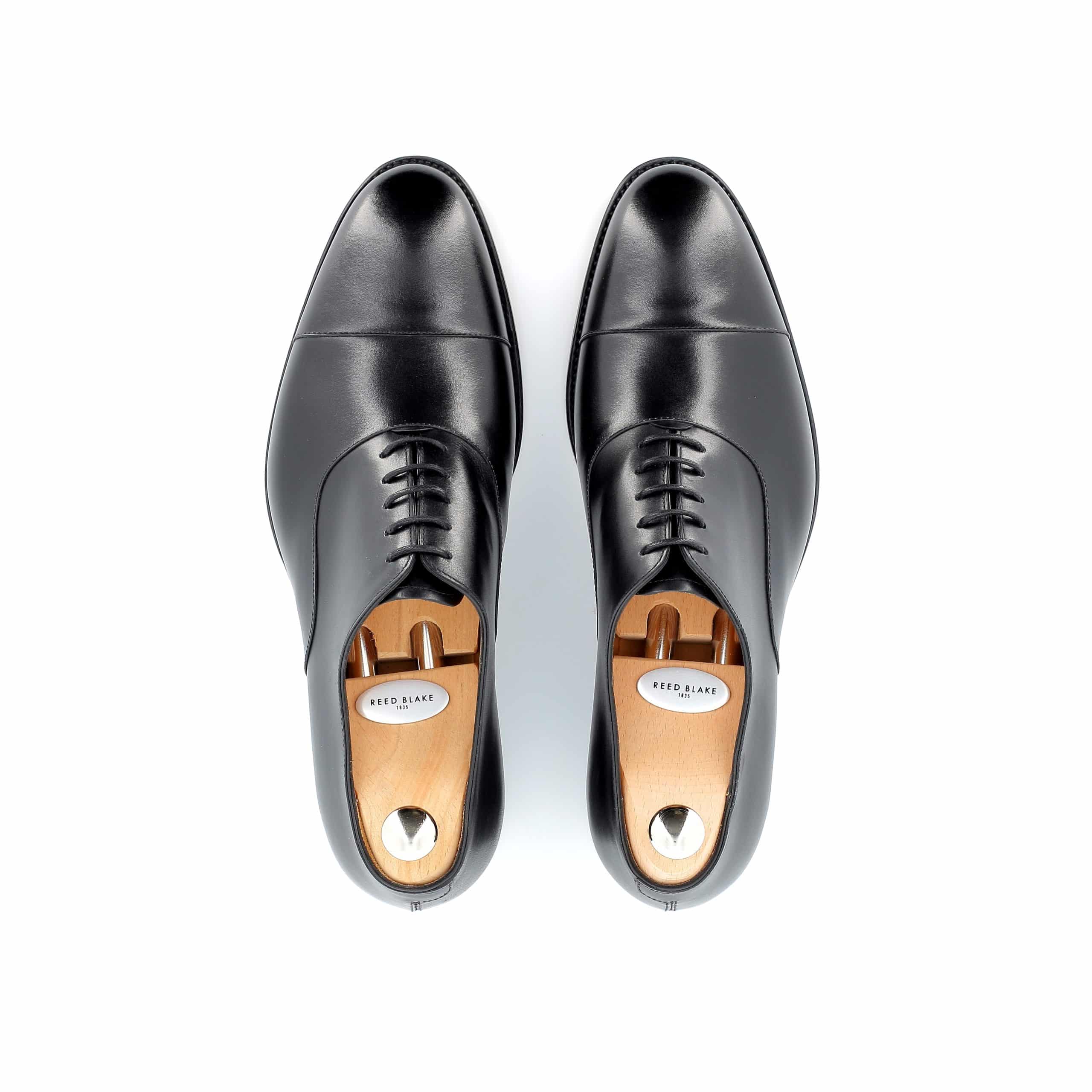 Richelieu James cuir noir semelles cuir