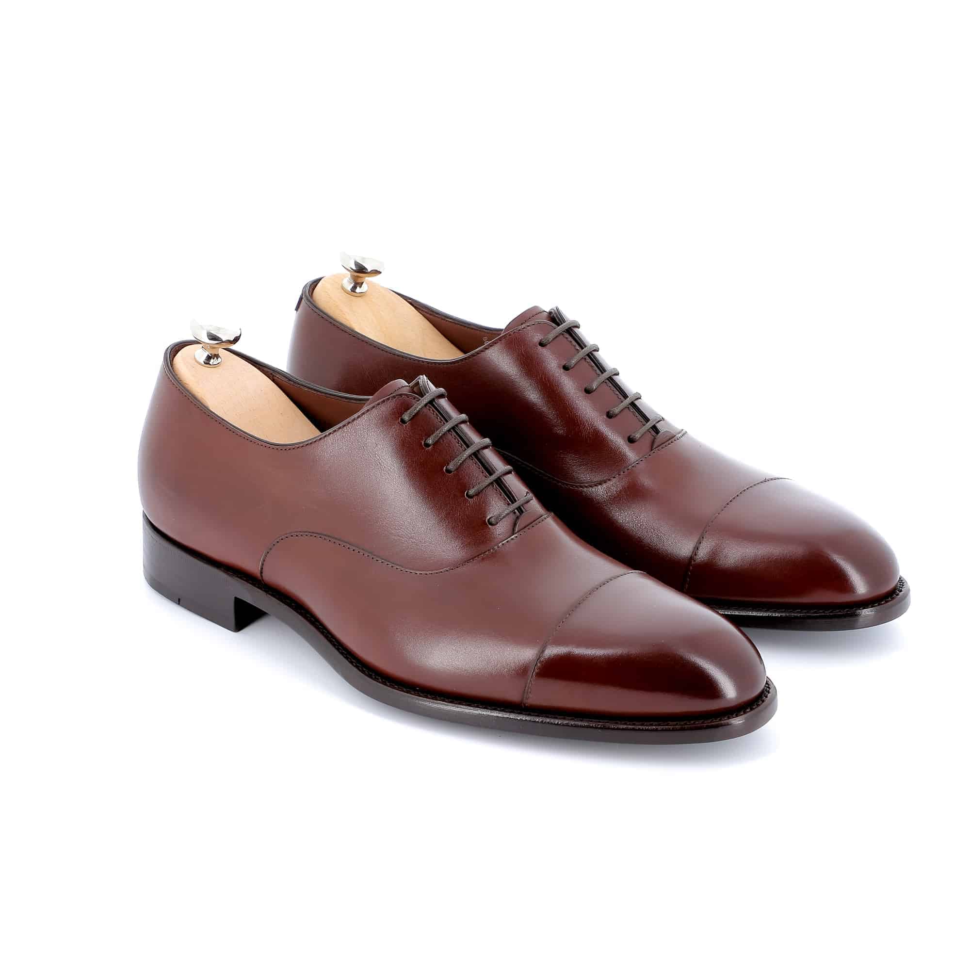 Richelieu James cuir marron semelles cuir