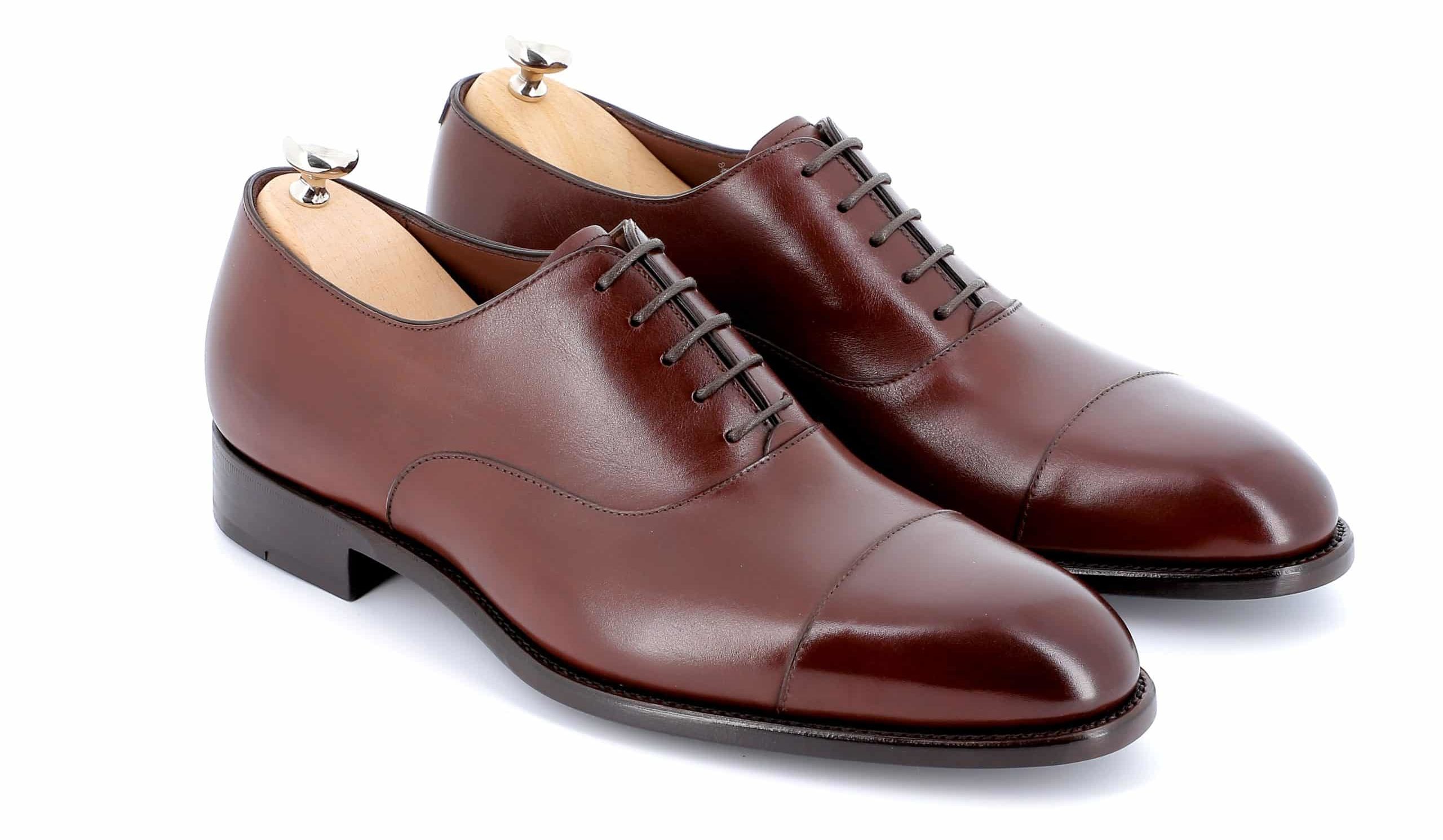 Richelieu James cuir marron semelles cuir