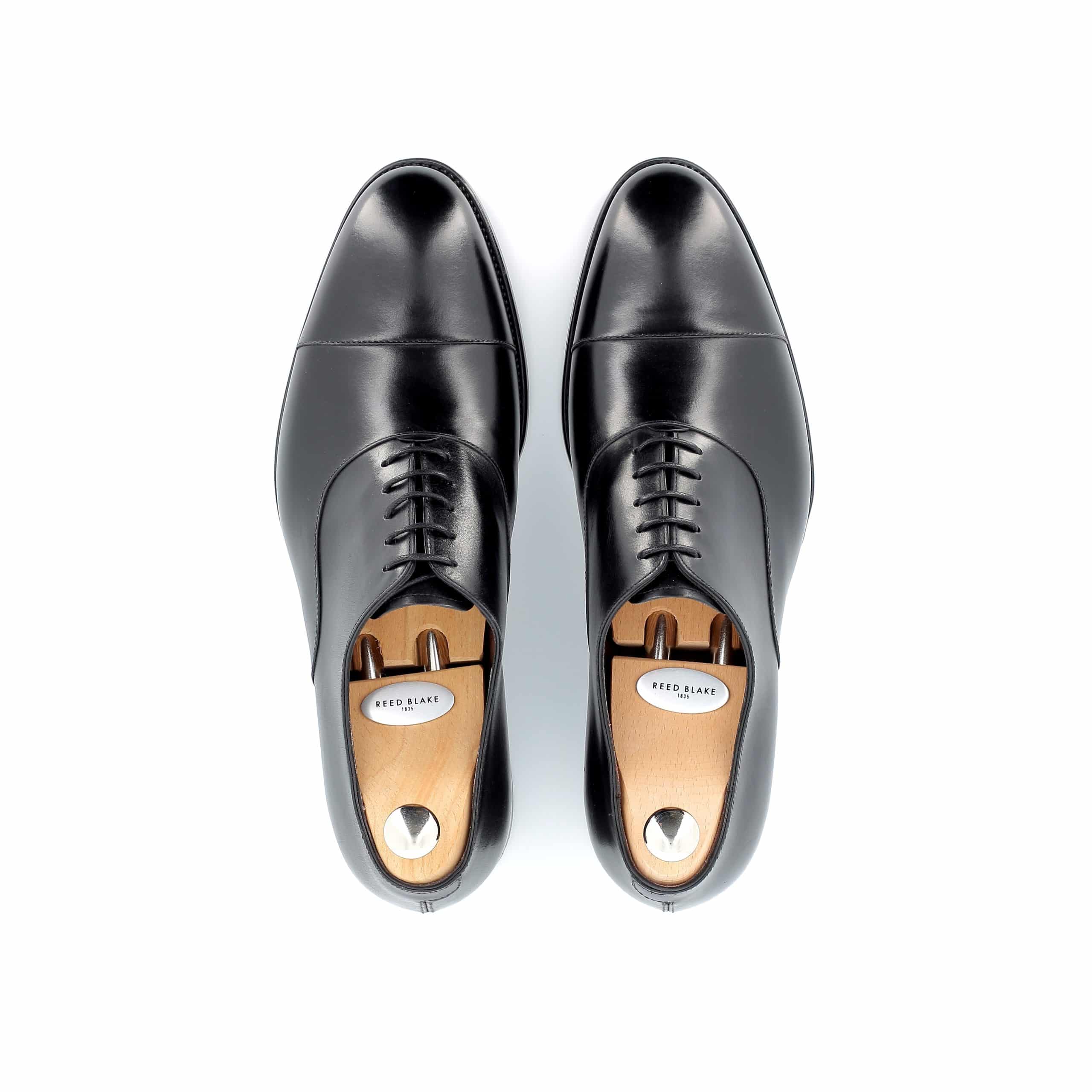 Richelieu James cuir noir semelles cuir