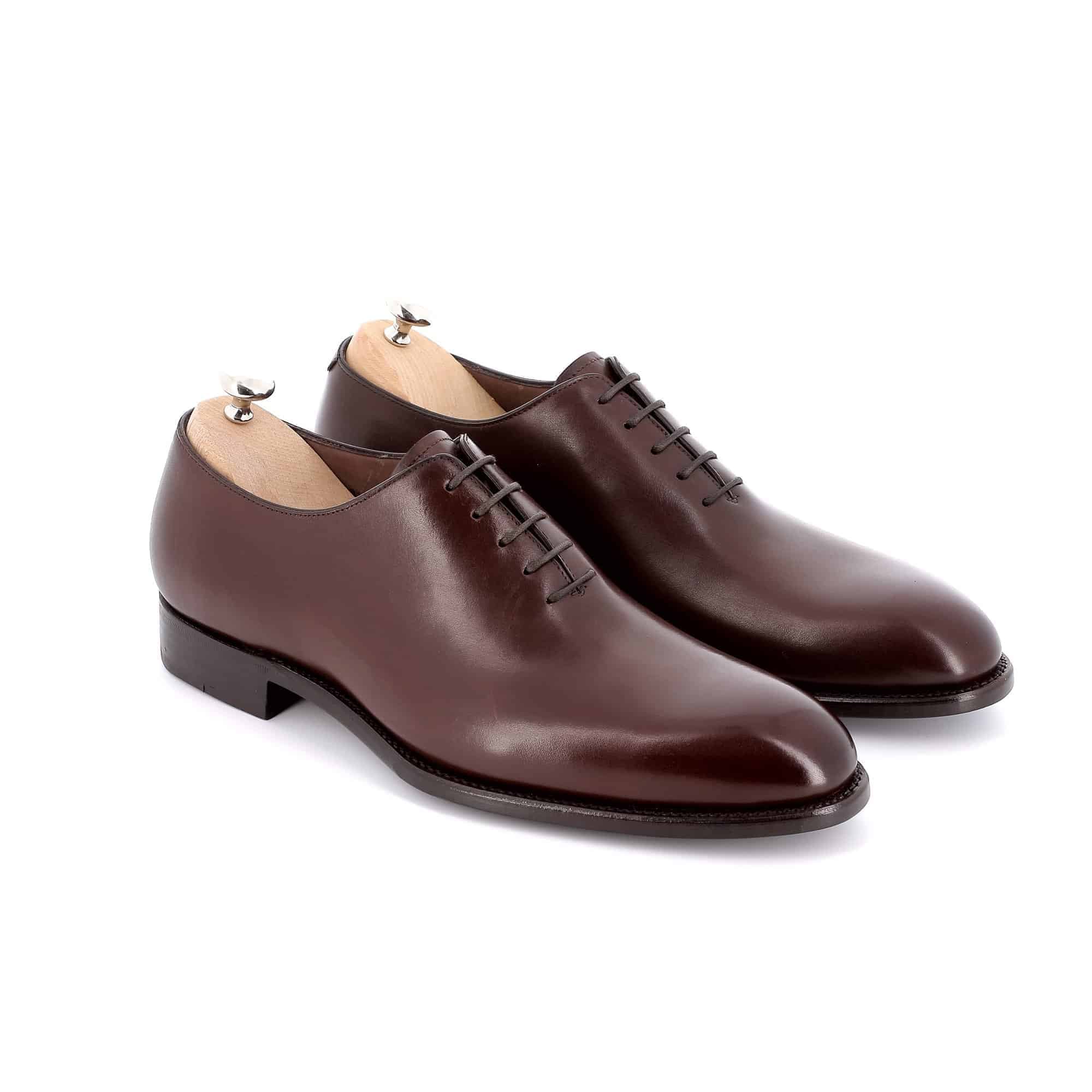 Richelieu Newton cuir marron semelles cuir