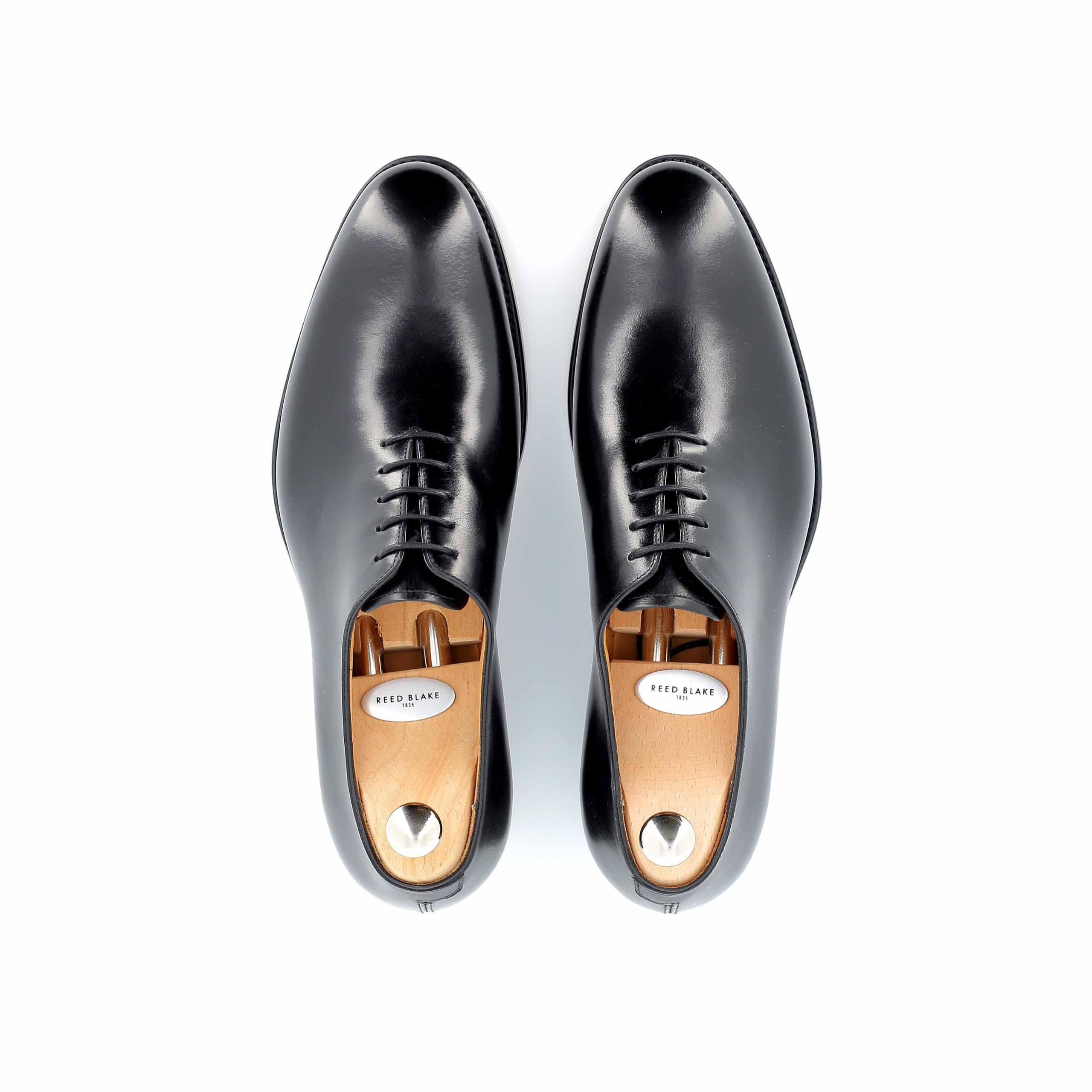 Richelieu Newton cuir noir semelles cuir
