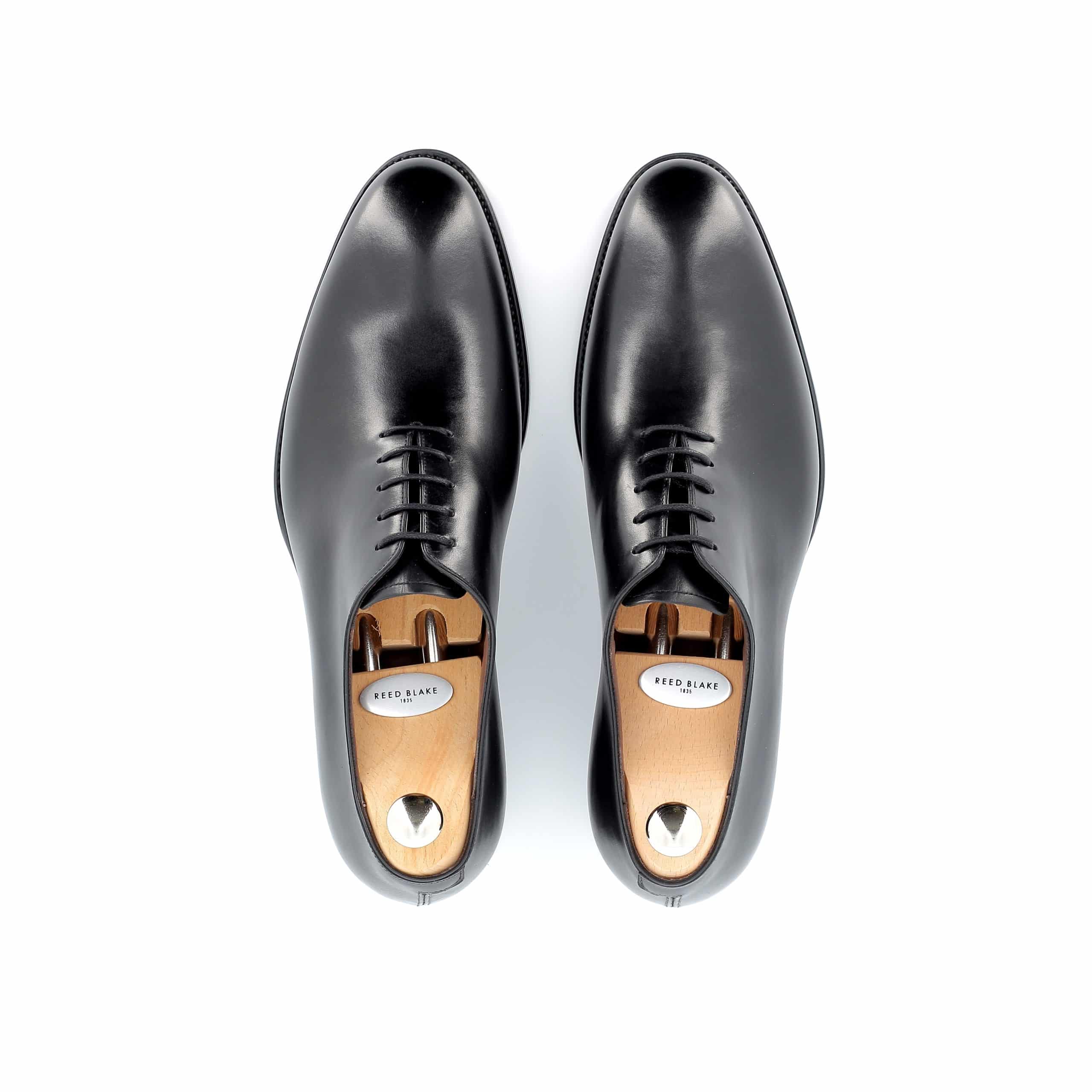 Richelieu Newton cuir noir semelles cuir