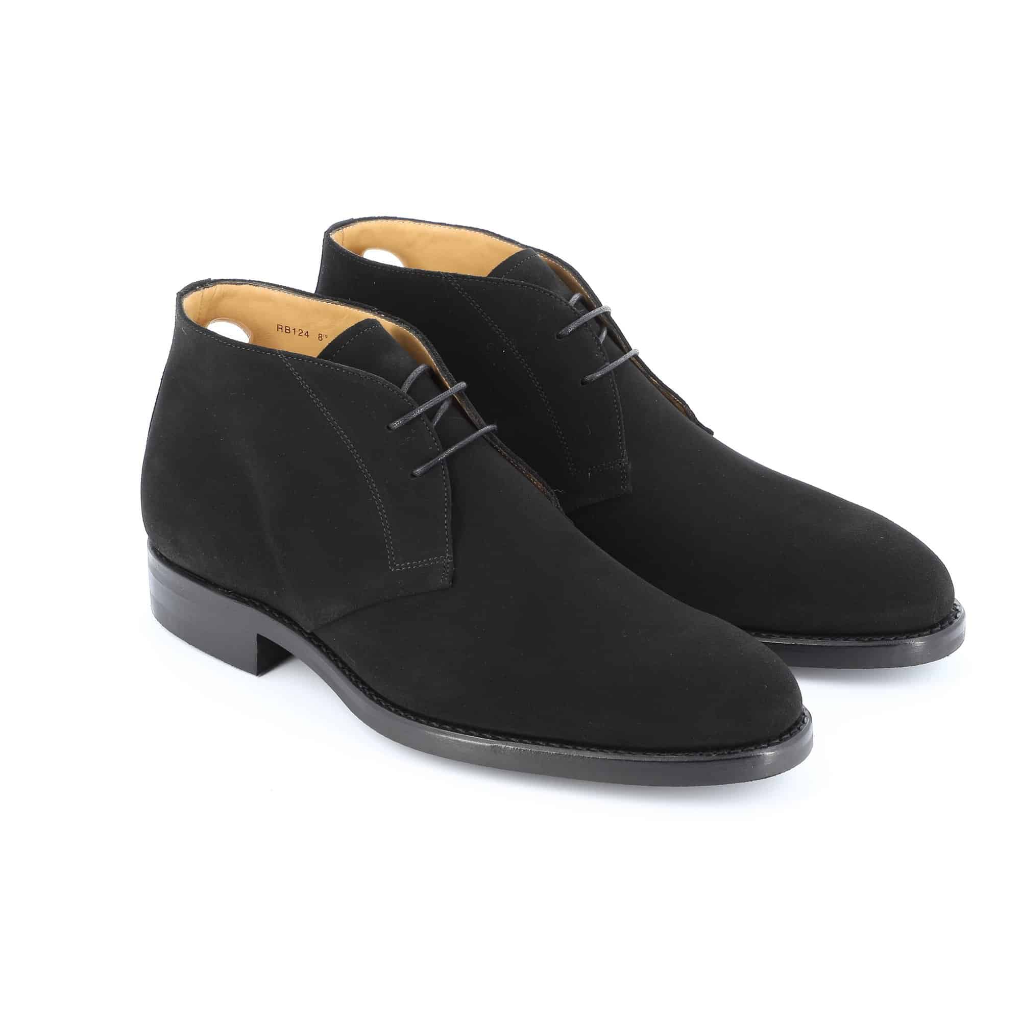 Chukka boots Richard daim noir semelles Dainite