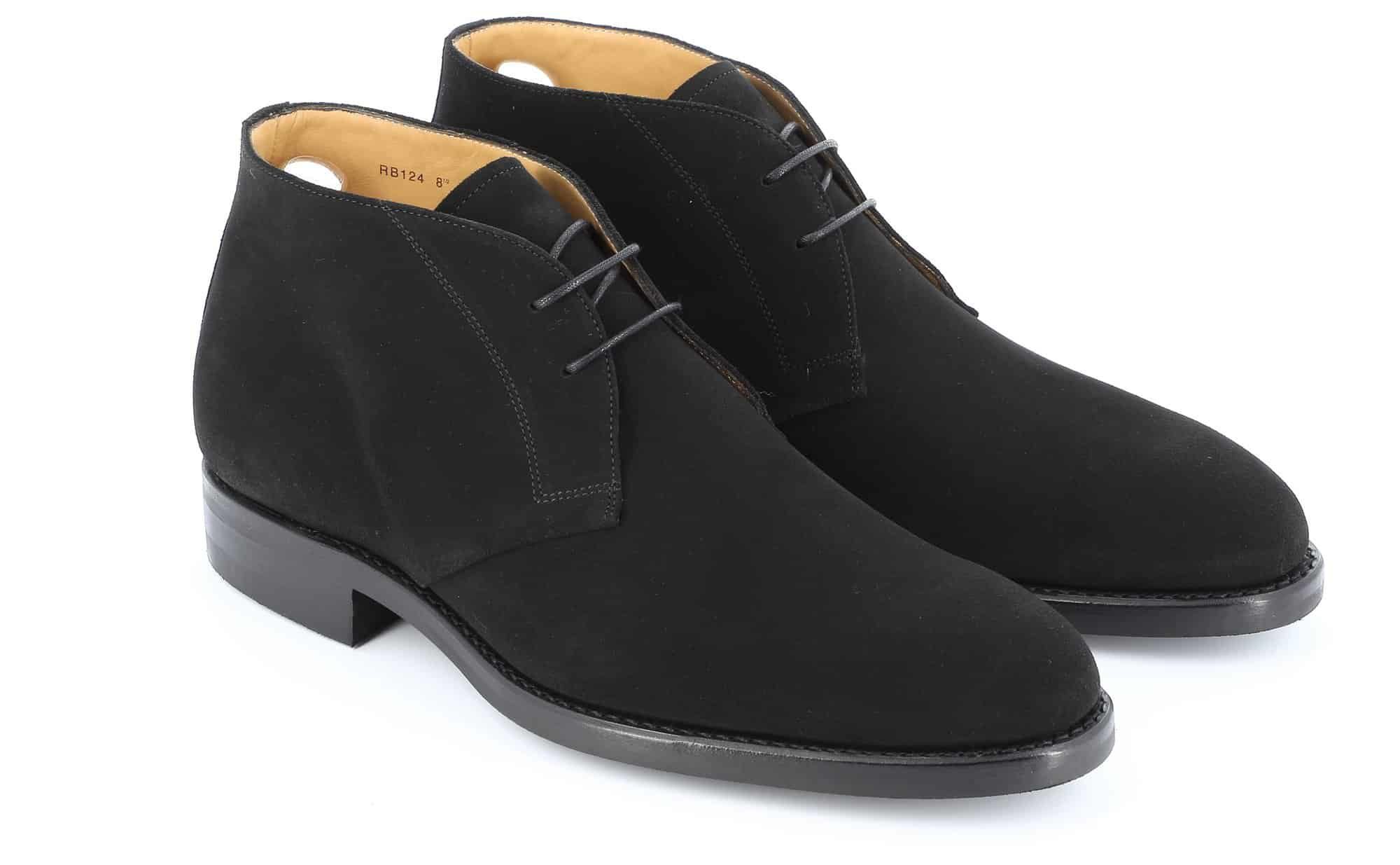 Chukka boots Richard daim noir semelles Dainite