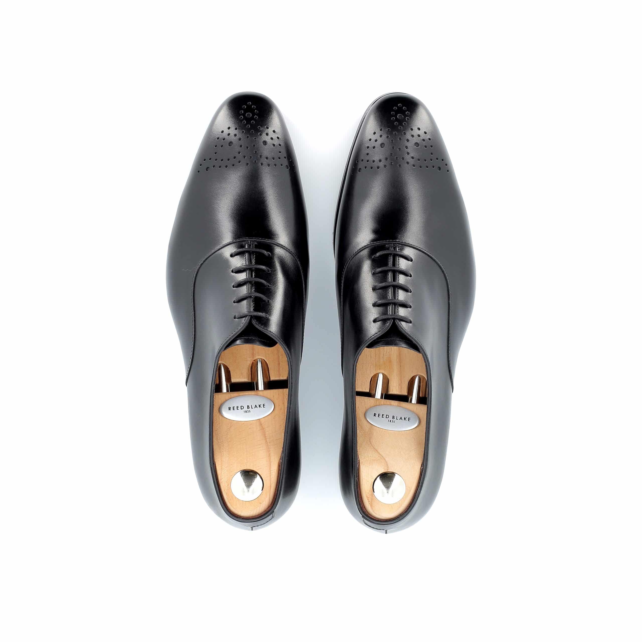 Chaussures Richelieu Warren cuir noir semelles cuir