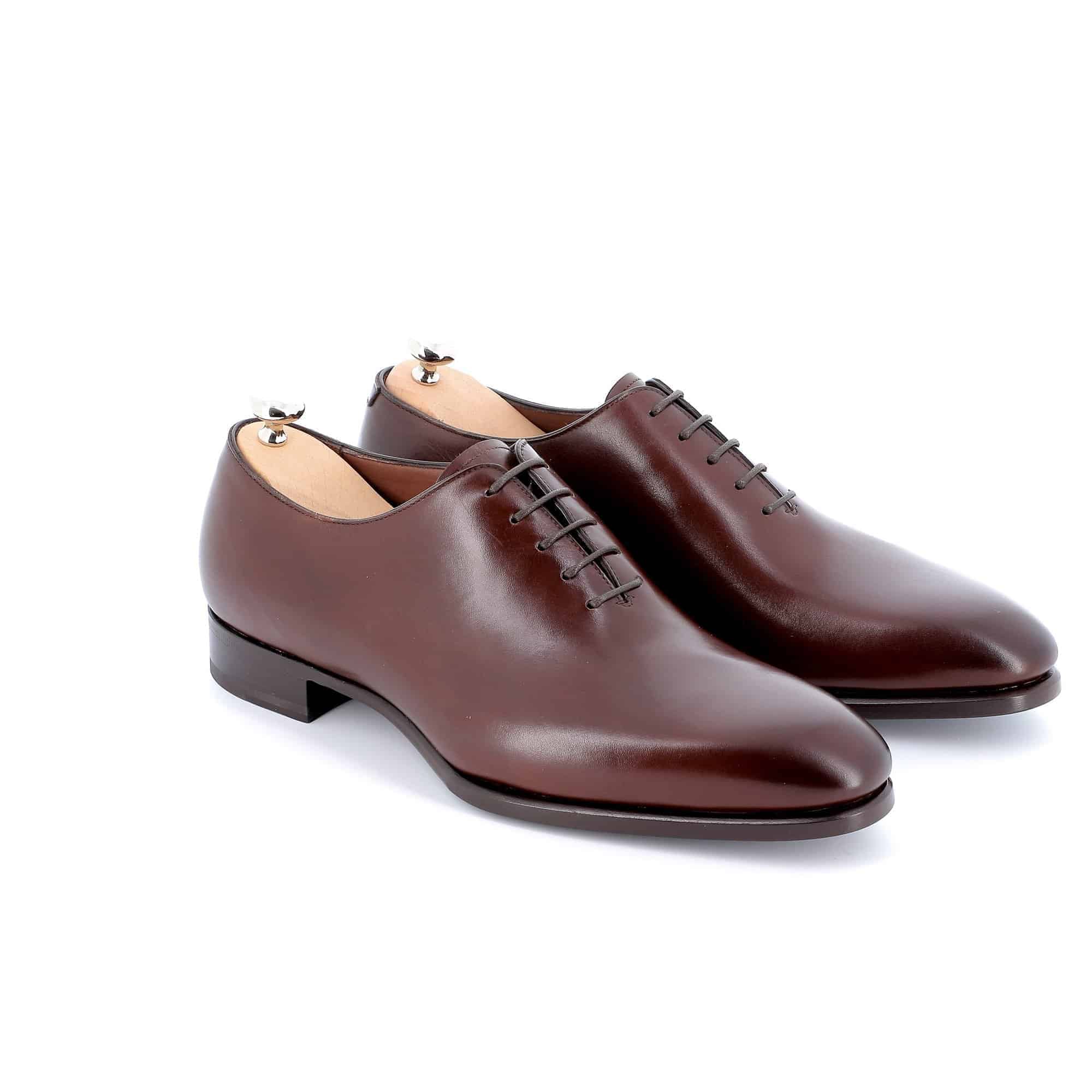 Richelieu William cuir marron semelles cuir