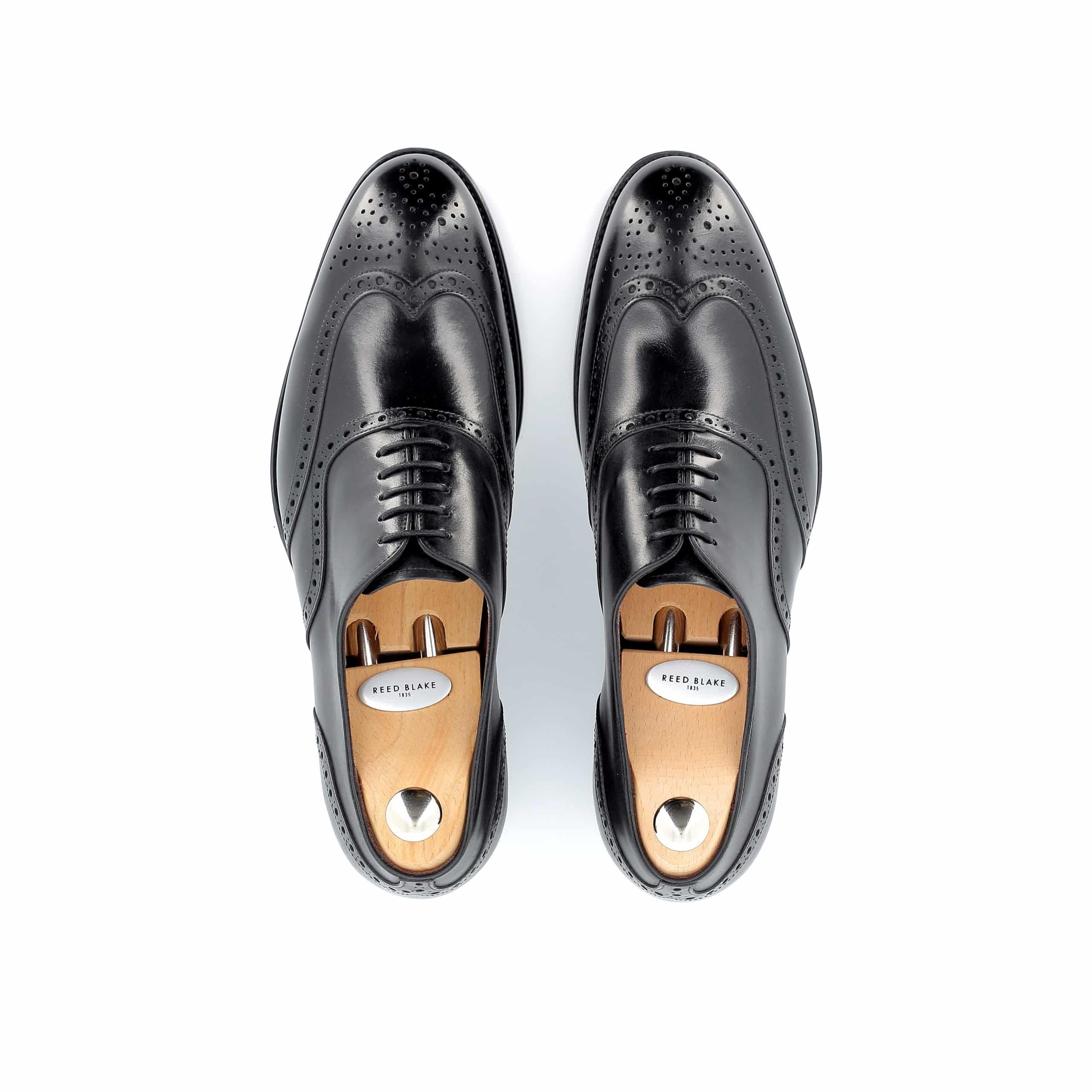 Richelieu Neville cuir noir semelles cuir