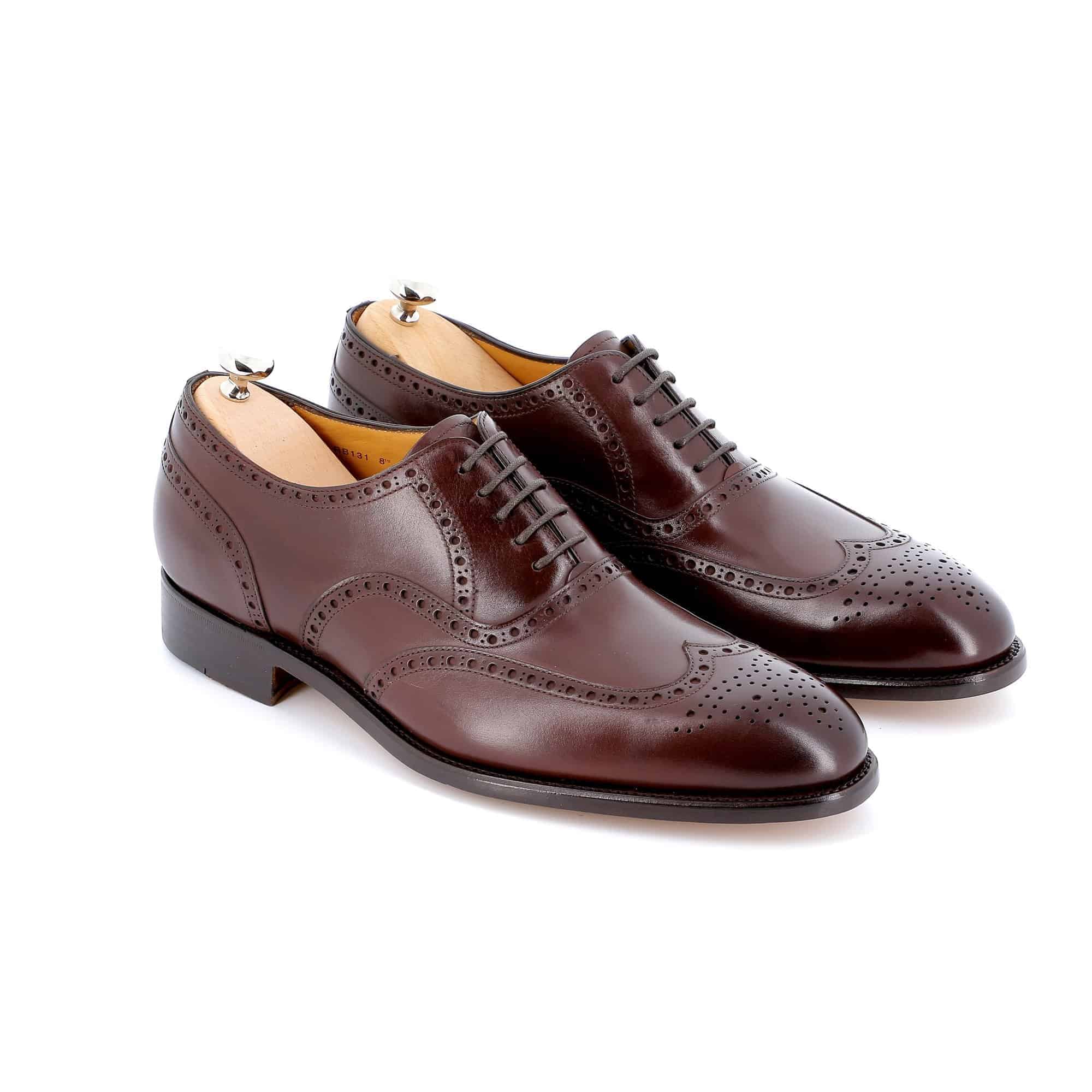 Richelieu Winston cuir marron semelles cuir