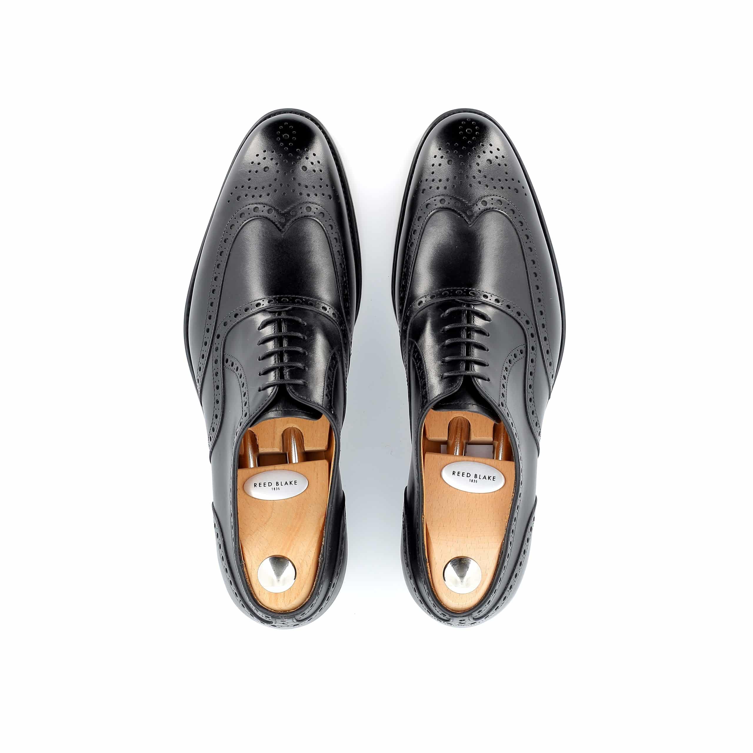 Richelieu Winston cuir noir semelles Dainite