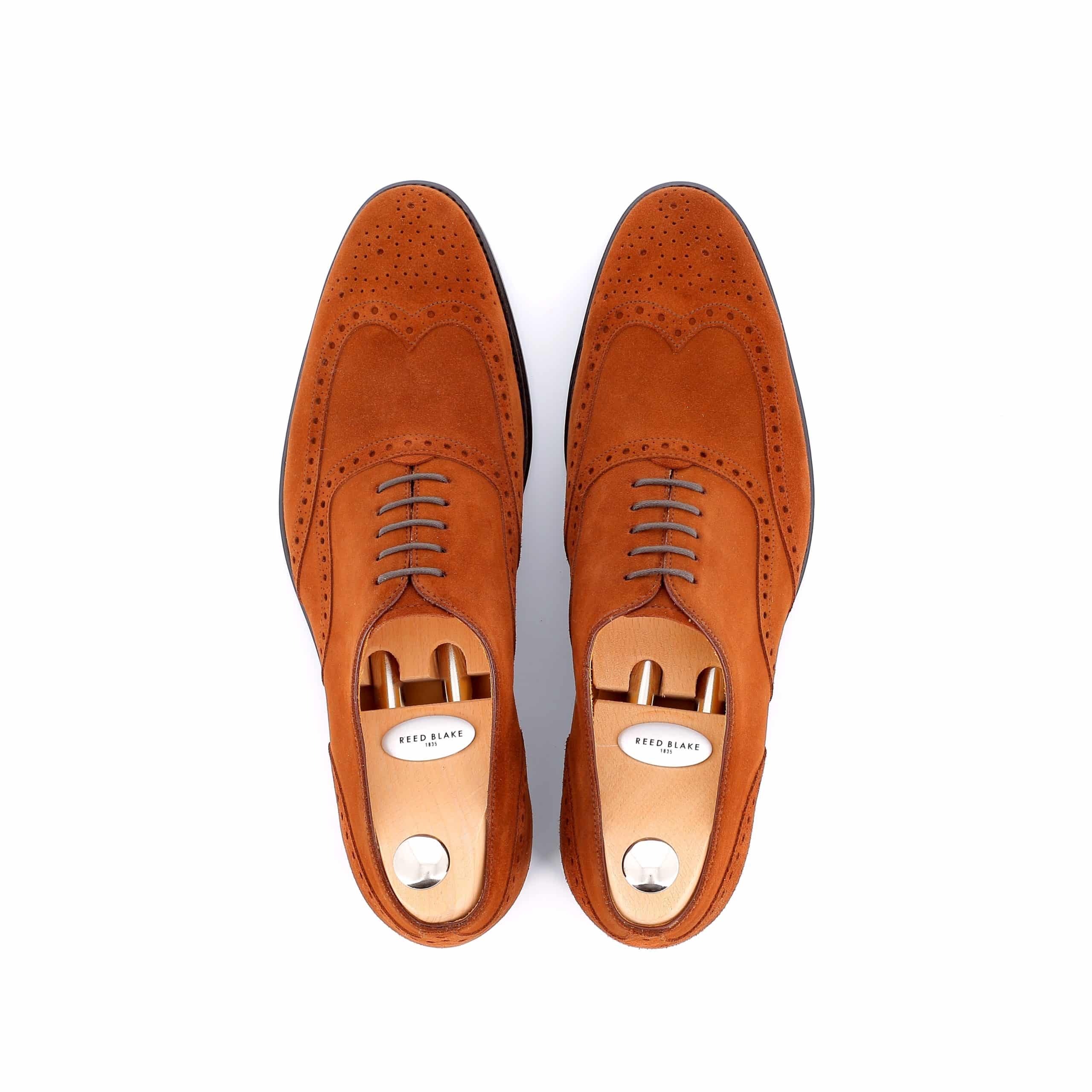 Richelieu Neville daim marron semelles cuir