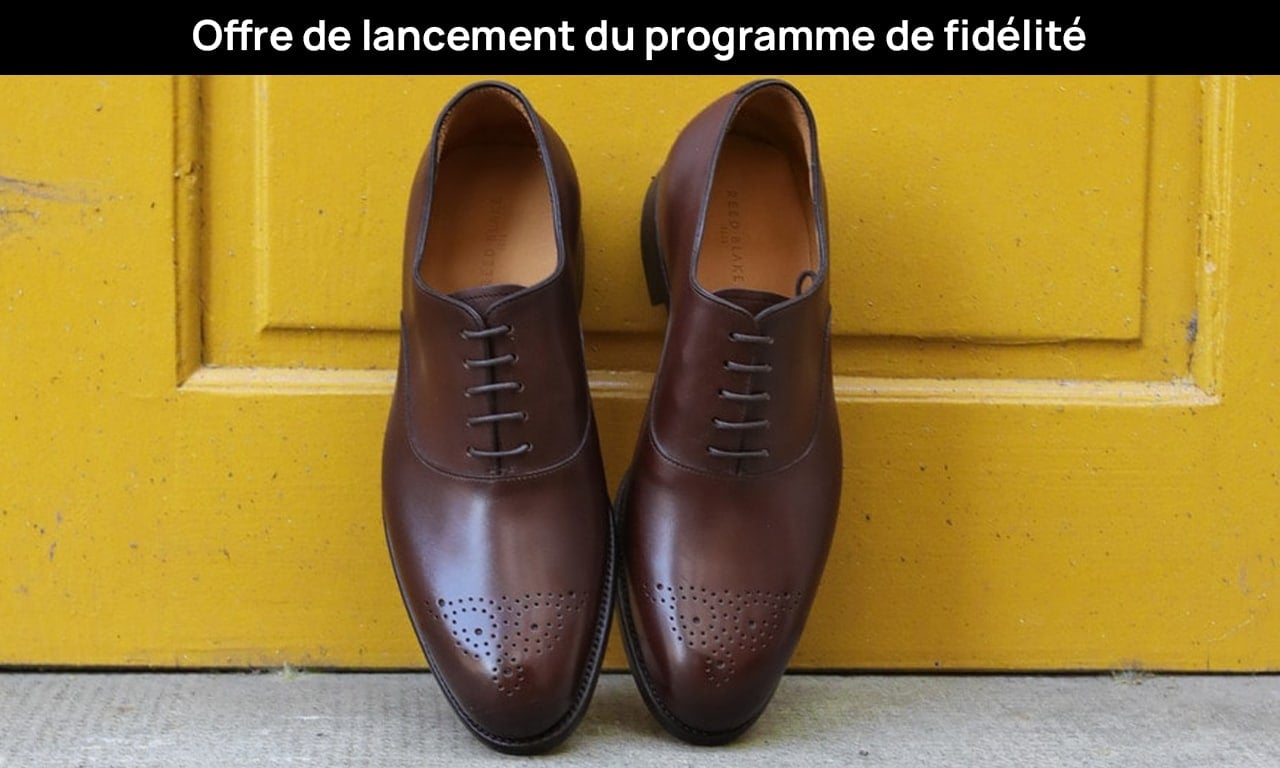Paire de chaussures élégantes devant porte jaune